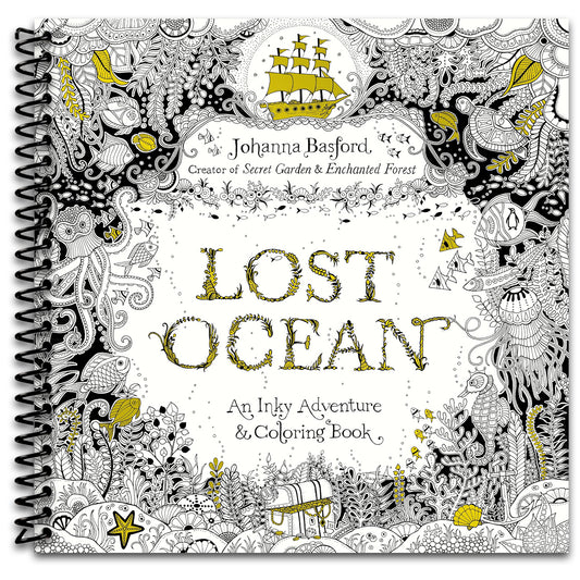 Lost Ocean: An Inky Adventure and Coloring Book for Adults
