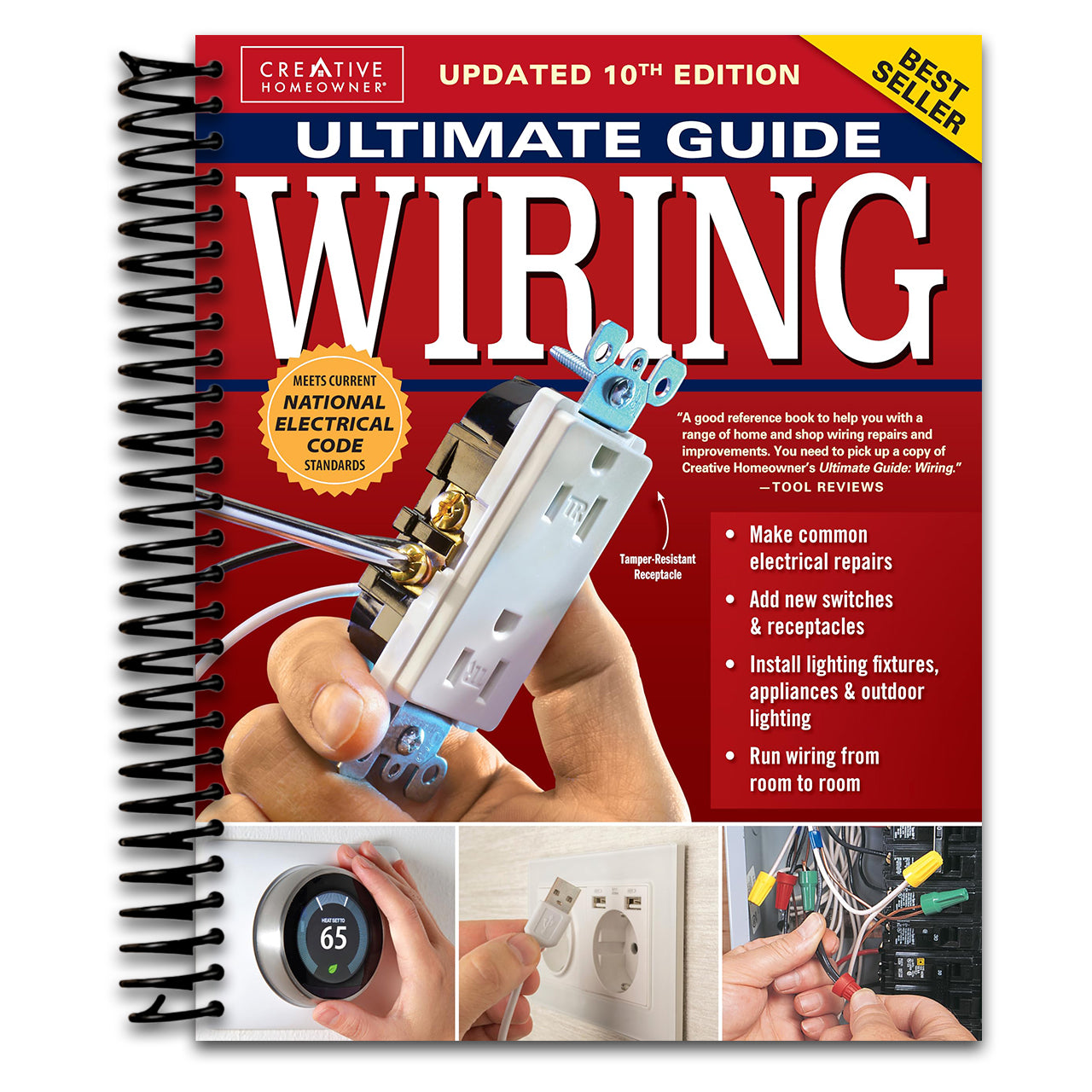Ultimate Guide Wiring, Updated 10th Edition: Meets Current National Electrical Code Standards (Creative Homeowner) DIY Residential Electrical Installations and Repairs - Diagrams and Step-by-Step   (Spiral bound)