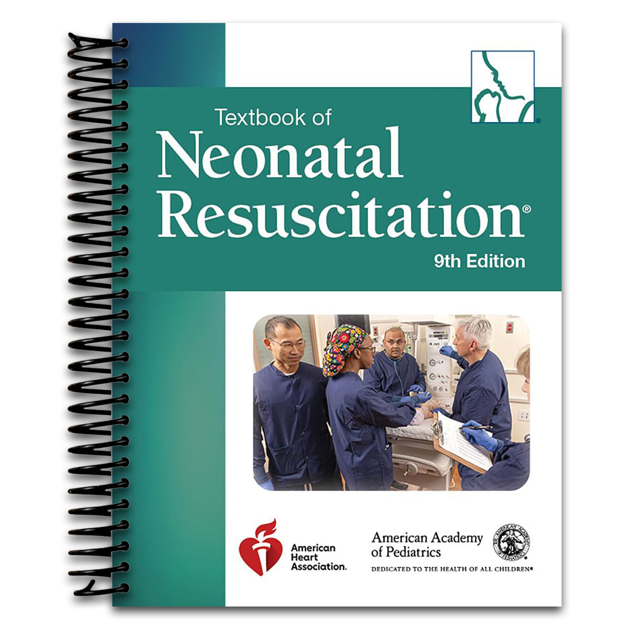 Textbook of Neonatal Resuscitation (NRP) (Spiral bound) Happy Coil spiral bound book