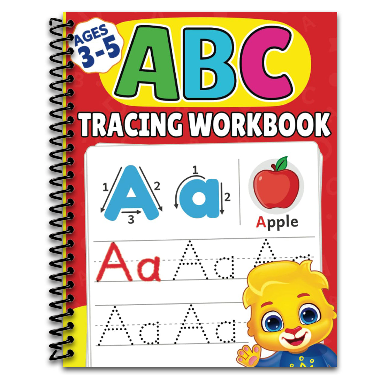 ABC Tracing Workbook: A-Z Alphabet Letter Tracing Activities for Capital and Small Letters | Alphabet Handwriting Practice Workbook | Learn to Write and Trace Book for Kindergarten and Kids Ages 3-5 (Spiral bound) Happy Coil spiral bound book