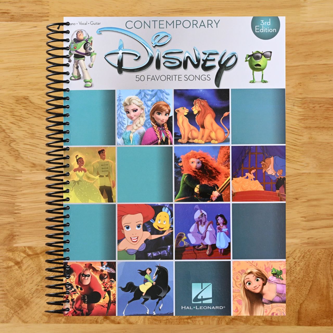 Contemporary Disney - 50 Favorite Songs, 3rd Edition | Piano/Vocal/Guitar Sheet Music Songbook for Disney Fans and Students | 3rd Edition Music Book Collection for Performers Teachers and Gift Giving (Spiral bound) Happy Coil spiral bound book