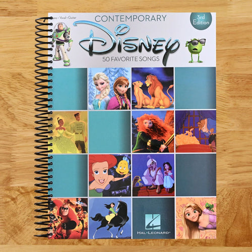 Contemporary Disney - 50 Favorite Songs, 3rd Edition | Piano/Vocal/Guitar Sheet Music Songbook for Disney Fans and Students | 3rd Edition Music Book Collection for Performers Teachers and Gift Giving (Spiral bound) Happy Coil spiral bound book
