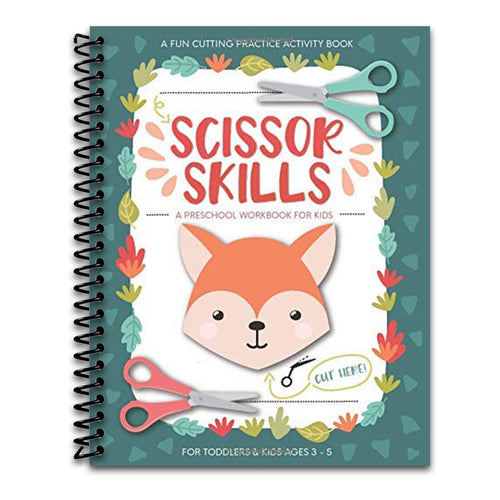 Scissor Skills Preschool Workbook for Kids: A Fun Cutting Practice Activity Book for Toddlers and Kids ages 3-5: Scissor Practice for Preschool ... 40 Pages of Fun Animals, Shapes and Patterns   (Spiral bound)