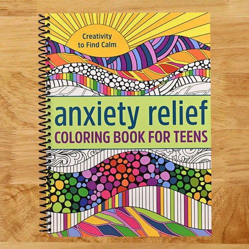 Anxiety Relief Coloring Book for Teens: Creativity to Find Calm (Spiral bound) Happy Coil spiral bound book