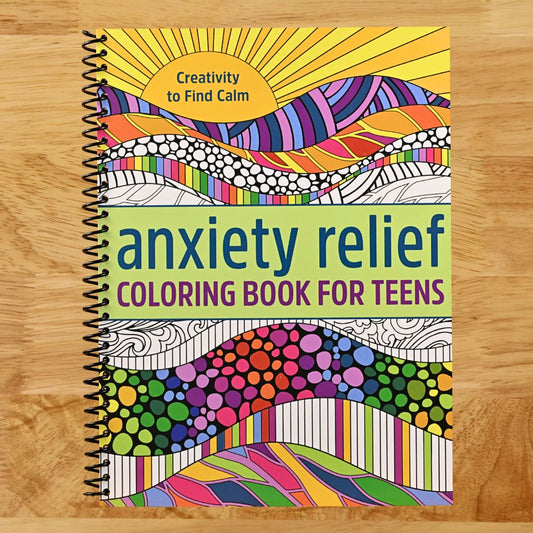 Anxiety Relief Coloring Book for Teens: Creativity to Find Calm (Spiral bound) Happy Coil spiral bound book