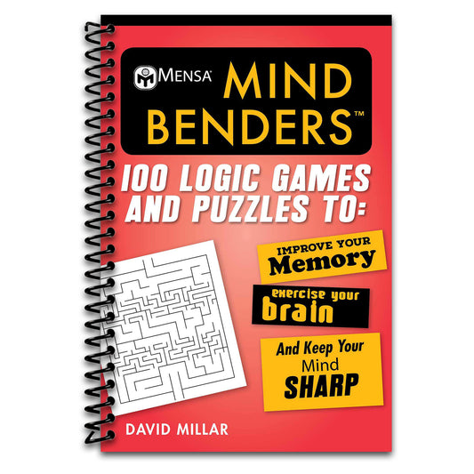 Mensa® Mind Benders: 100 Logic Games and Puzzles to Improve Your Memory, Exercise Your Brain, and Keep Your Mind Sharp (Mensa® Brilliant Brain Workouts) (Spiral bound) Happy Coil spiral bound book