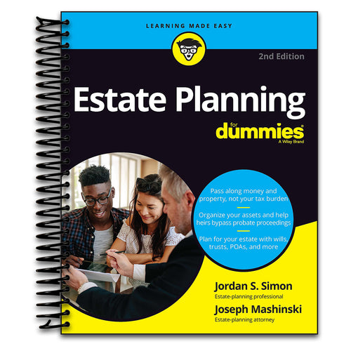 Estate Planning For Dummies (Spiral bound) Happy Coil spiral bound book