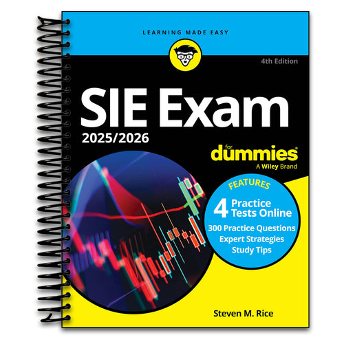 SIE Exam 2025/2026 For Dummies: Securities Industry Essentials Exam Prep + Practice Tests + Flashcards Online   (Spiral bound)
