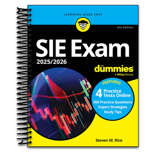 SIE Exam 2025/2026 For Dummies: Securities Industry Essentials Exam Prep + Practice Tests + Flashcards Online   (Spiral bound)