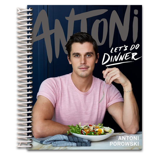 Antoni: Let's Do Dinner: Queer Eye's Antoni Porowski serves easy weeknight recipes―pasta carbonara, seared steak, vegan grain bowls―for everyday cooking (Spiral bound) Happy Coil spiral bound book
