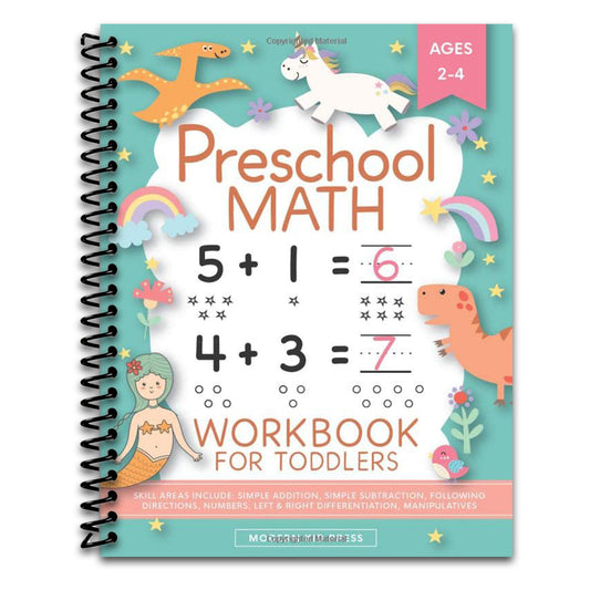 Preschool Math Workbook for Toddlers Ages 2-4: Beginner Math Preschool Learning Book with Number Tracing and Matching Activities for 2, 3 and 4 year olds and kindergarten prep