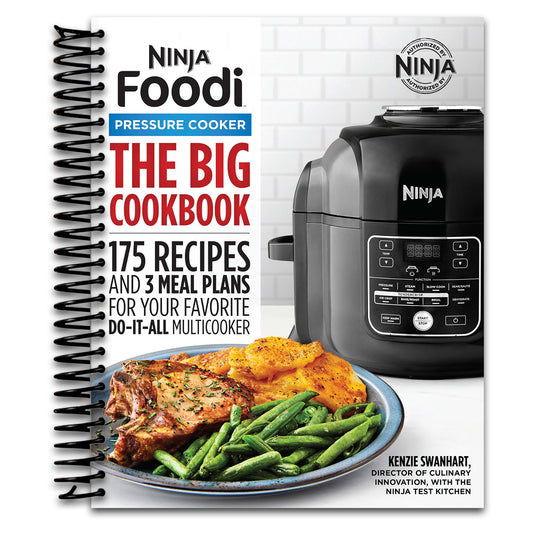 The Official Big Ninja Foodi Pressure Cooker Cookbook: 175 Recipes and 3 Meal Plans for Your Favorite Do-It-All Multicooker (Ninja Cookbooks)   (Spiral bound)