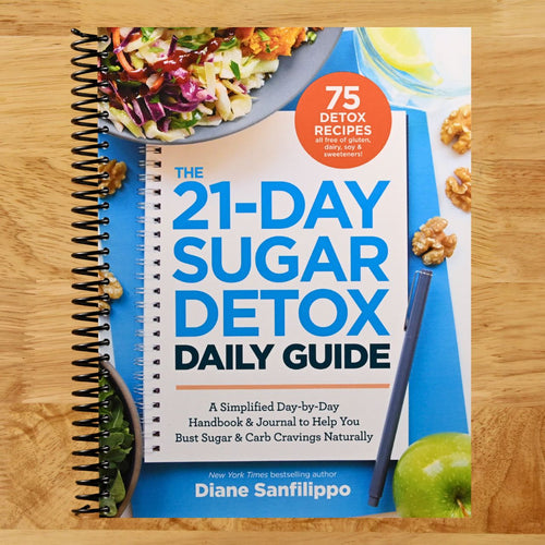 The 21-Day Sugar Detox Daily Guide: A Simplified, Day-by-Day Handbook & Journal to Help You Bust Sugar & Carb Cravings Naturally (Spiral bound) Happy Coil spiral bound book