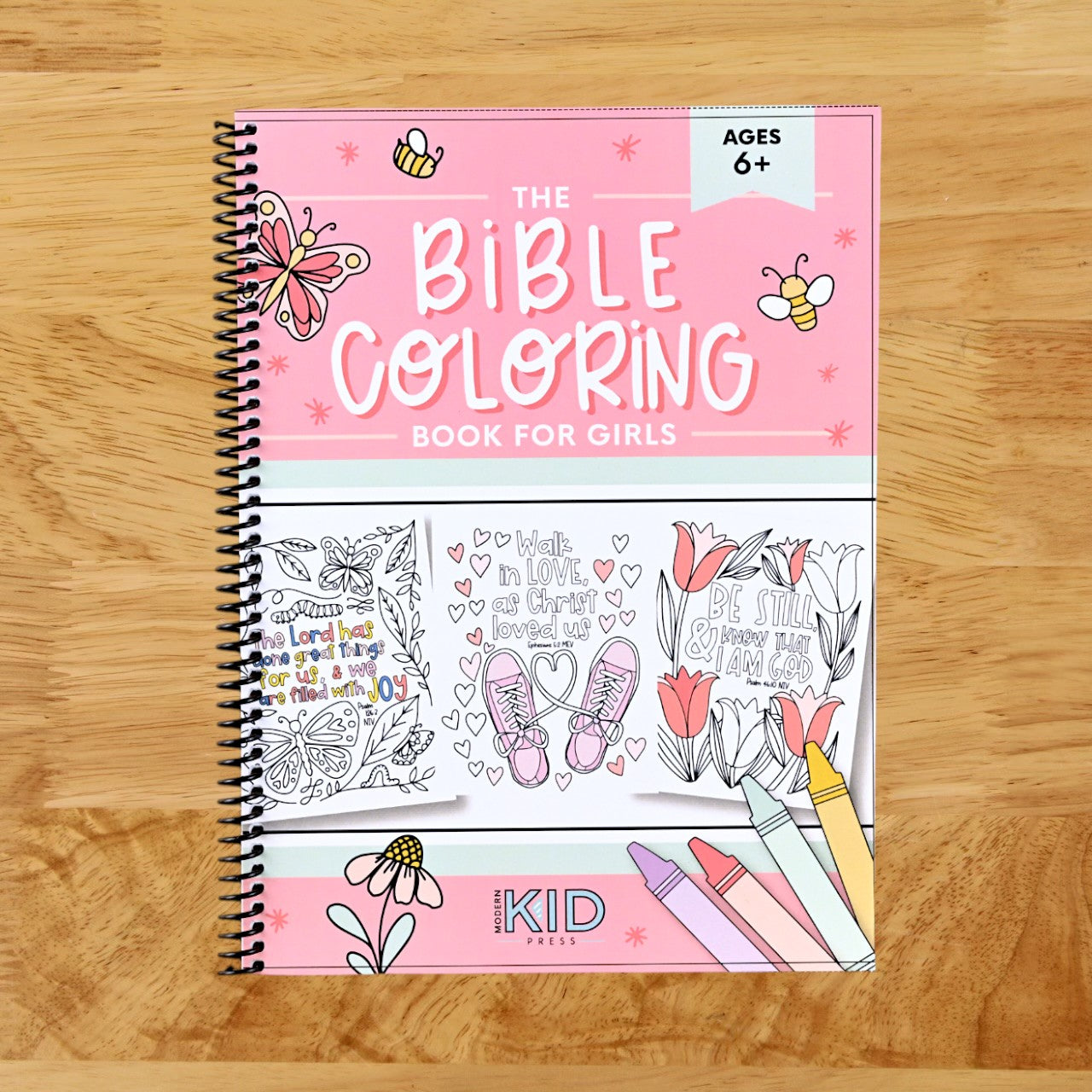 The Bible Coloring Book for Girls: Color 40 Cute Designs of Inspirational Verses & Christian Artwork