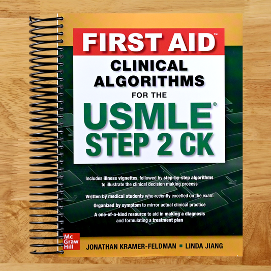 First Aid Clinical Algorithms for the USMLE Step 2 CK (Spiral bound) Happy Coil spiral bound book