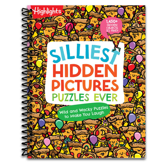 Silliest Hidden Pictures Puzzles Ever: Search-and-Find Book for Kids 6 and Up with Over 1,000 Hidden Objects, Road Trip Games, Silly Jokes and Wacky ... for Hours of Fun (Highlights Hidden Pictures)   (Spiral bound)