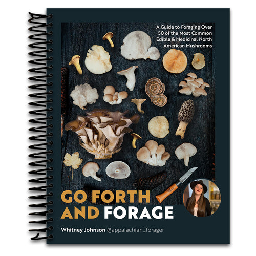 Go Forth and Forage: A Guide to Foraging Over 50 of the Most Common Edible & Medicinal North American Mushrooms (Spiral bound) Happy Coil spiral bound book