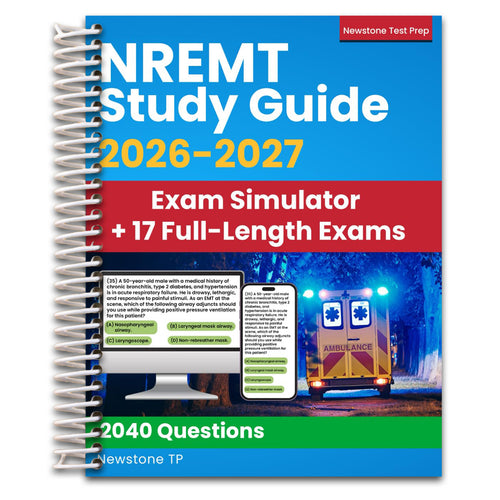 NREMT Study Guide: Complete Review + 2040 Questions and Detailed Answer Explanations for the EMT Exam (Exam Simulator + E-Learning Access) (Spiral bound) Happy Coil spiral bound book