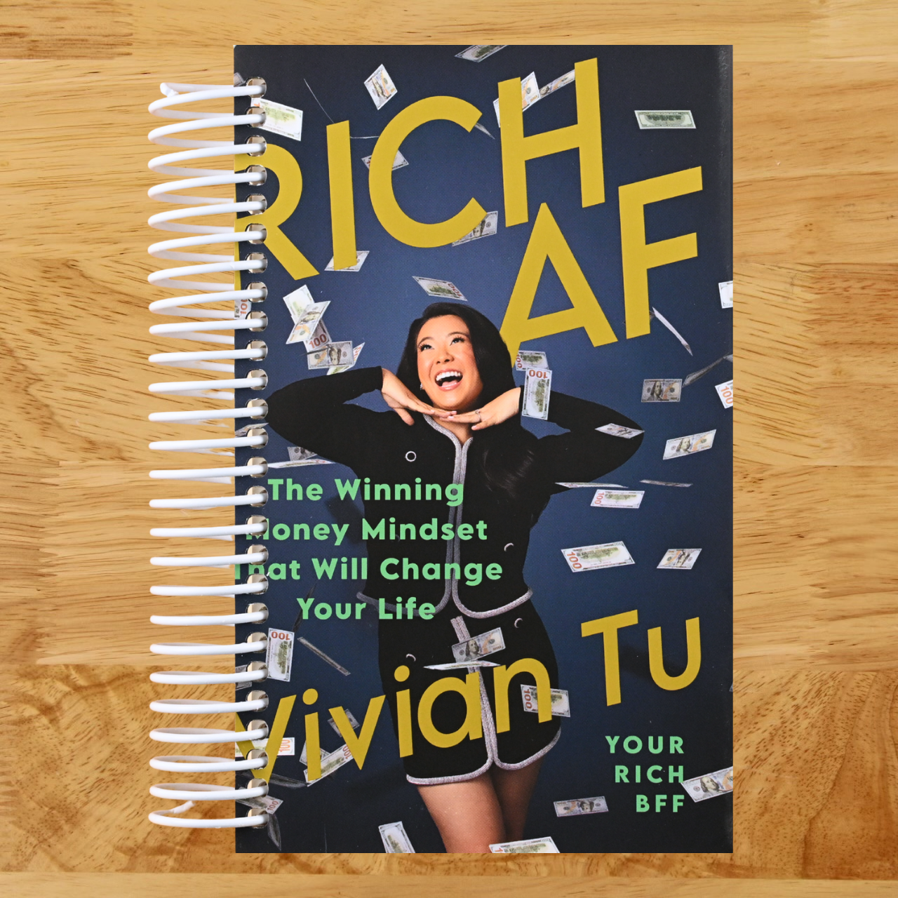 Rich AF: The Winning Money Mindset That Will Change Your Life (Spiral bound) Happy Coil spiral bound book