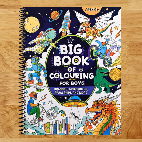 Big Book of Colouring for Boys: For Children Ages 4+ (Big Books of Colouring (Ages 4+)) (Spiral bound) Happy Coil spiral bound book