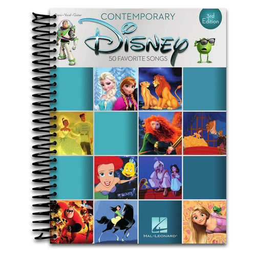 Contemporary Disney - 50 Favorite Songs, 3rd Edition | Piano/Vocal/Guitar Sheet Music Songbook for Disney Fans and Students | 3rd Edition Music Book Collection for Performers Teachers and Gift Giving   (Spiral bound)