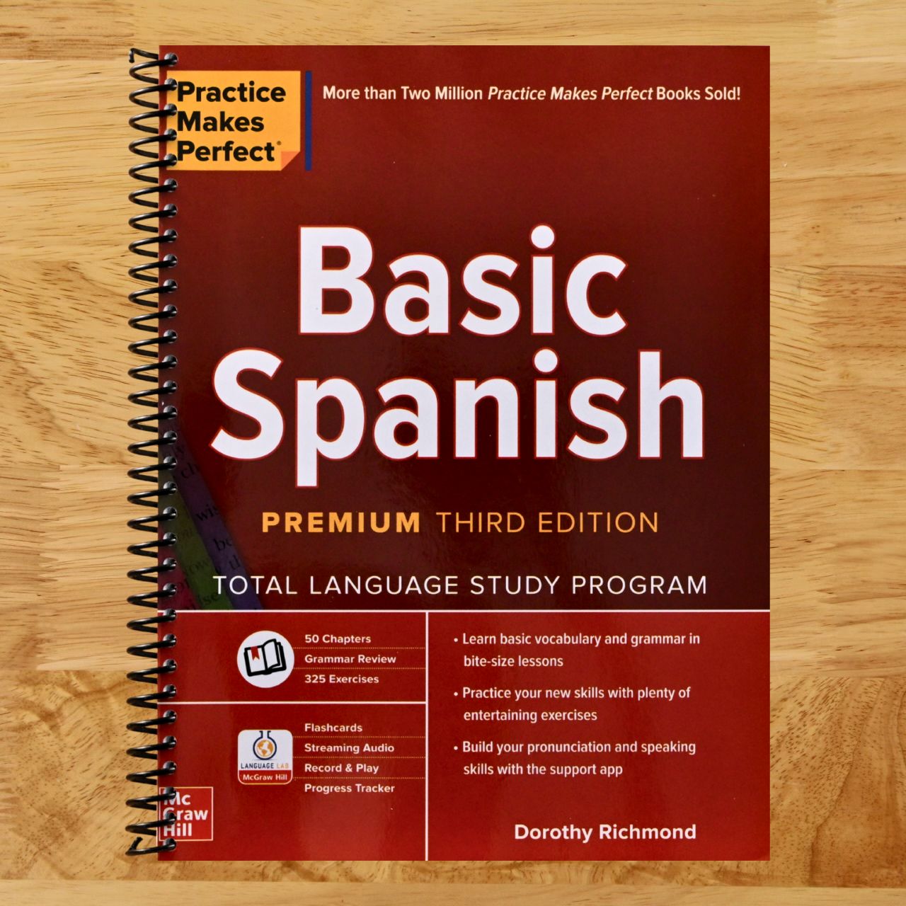 Practice Makes Perfect: Basic Spanish, Premium Third Edition (Spiral bound) Happy Coil spiral bound book