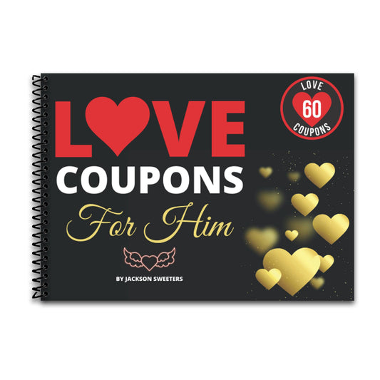 Love Coupons For Him: 60 Sexy, Naughty & Romantic Love Coupons For Boyfriend or Husband | Perfect Valentines day, Anniversary or Birthday Gift For Him (Love Coupon Books) (Spiral bound) Happy Coil spiral bound book