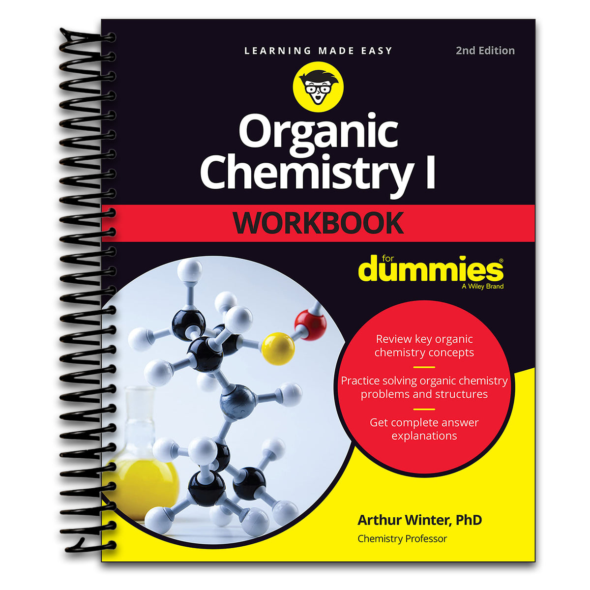 Organic Chemistry I Workbook For Dummies (Spiral bound) Happy Coil spiral bound book