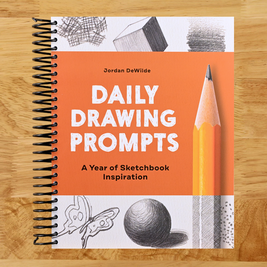 Daily Drawing Prompts: A Year of Sketchbook Inspiration   (Spiral bound)