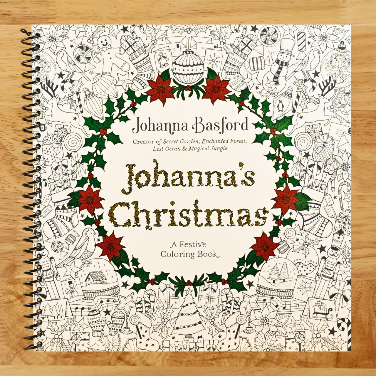 Johanna's Christmas: A Festive Coloring Book for Adults   (Spiral bound)