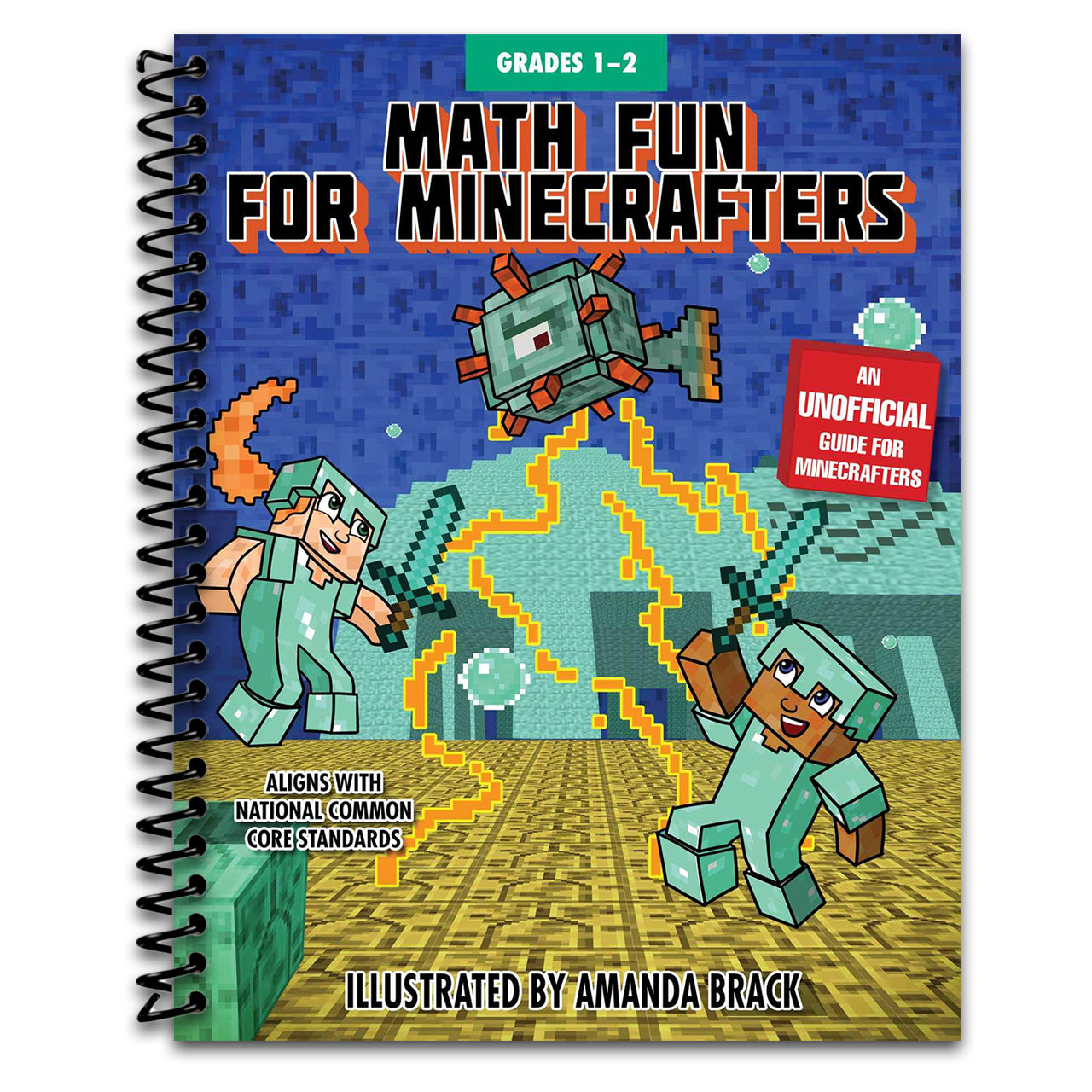 Math Fun for Minecrafters: Grades 1–2 (Spiral bound) Happy Coil spiral bound book
