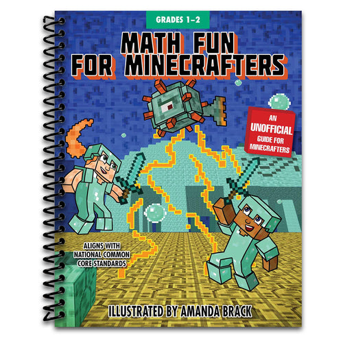 Math Fun for Minecrafters: Grades 1–2 (Spiral bound) Happy Coil spiral bound book
