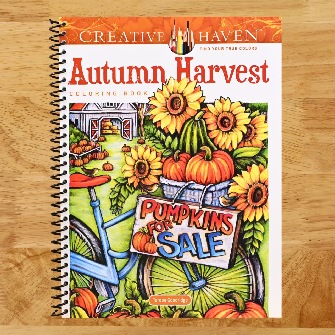 Creative Haven Autumn Harvest Coloring Book (Adult Coloring Books: Seasons) (Spiral bound) Happy Coil spiral bound book