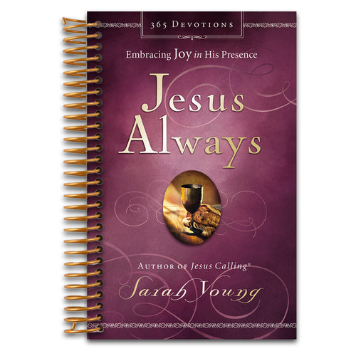 Jesus Always, Padded Hardcover, with Scripture References: Embracing Joy in His Presence (A 365-Day Devotional) (Spiral bound) Happy Coil spiral bound book