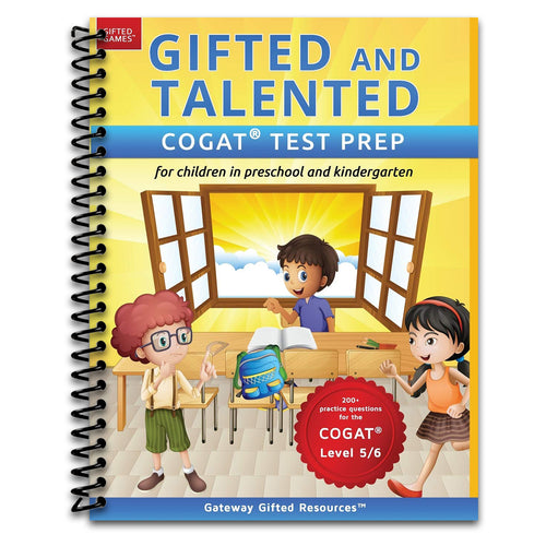 Gifted and Talented COGAT Test Prep: Gifted test prep book for the COGAT; Workbook for children in preschool and kindergarten (Gifted Games)   (Spiral bound)