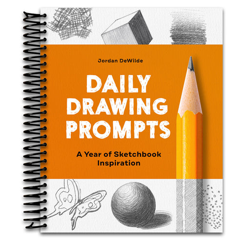 Daily Drawing Prompts: A Year of Sketchbook Inspiration   (Spiral bound)