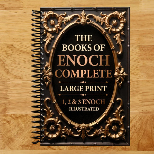 The Books of Enoch Complete LARGE PRINT (Illustrated): 1, 2 & 3 Enoch With Authentic Illustrations, Insightful Introductions and Commentary (Spiral bound) Happy Coil spiral bound book