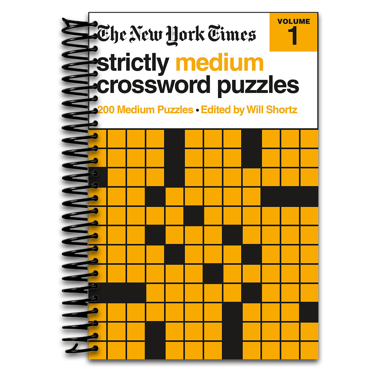 The New York Times Strictly Medium Crossword Puzzles Volume 1: 200 Medium Puzzles (Spiral bound) Happy Coil spiral bound book