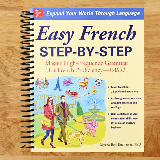 Easy French Step-by-Step (Spiral bound) Happy Coil spiral bound book