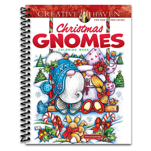 Creative Haven Christmas Gnomes Coloring Book (Adult Coloring Books: Christmas)   (Spiral bound)