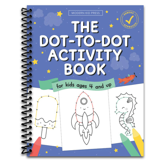 The Dot to Dot Activity Book for Kids: Connect the Dots and Coloring Fun for Kids Ages 4 and Up   (Spiral bound)