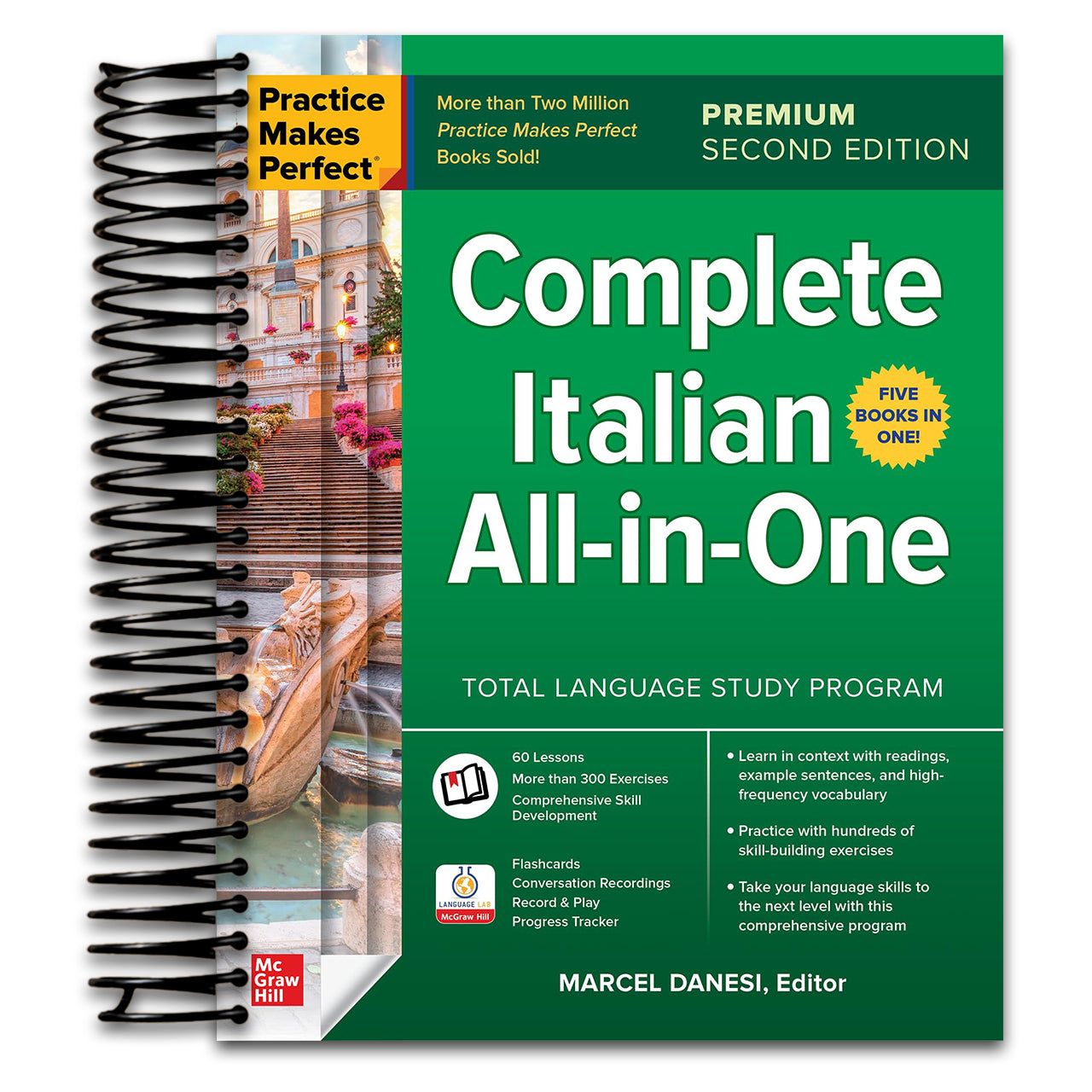 Practice Makes Perfect: Complete Italian All-in-One, Premium Second Edition (spiral bound) Happy Coil spiral bound book