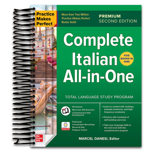 Practice Makes Perfect: Complete Italian All-in-One, Premium Second Edition (spiral bound) Happy Coil spiral bound book