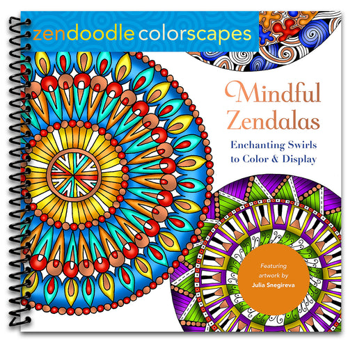 Zendoodle Colorscapes: Mindful Zendalas: Enchanting Swirls to Color & Display   (Spiral bound)