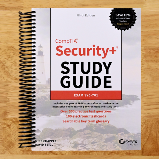 CompTIA Security+ Study Guide with over 500 Practice Test Questions: Exam SY0-701 (Sybex Study Guide) (Spiral bound) Happy Coil spiral bound book
