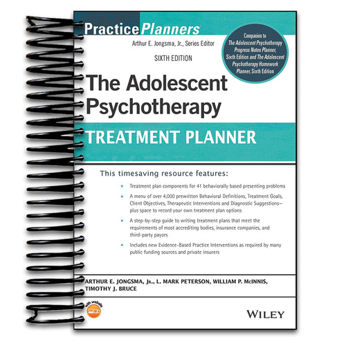 The Adolescent Psychotherapy Treatment Planner (PracticePlanners) (Spiral bound) Happy Coil spiral bound book