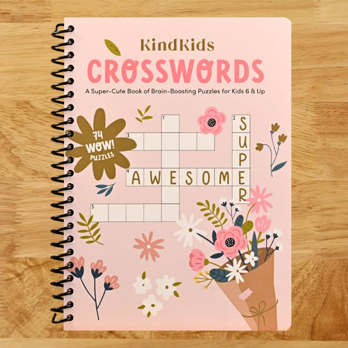 KindKids Crosswords: A Super-Cute Book of Brain-Boosting Puzzles for Kids 6 & Up (Spiral bound) Happy Coil spiral bound book