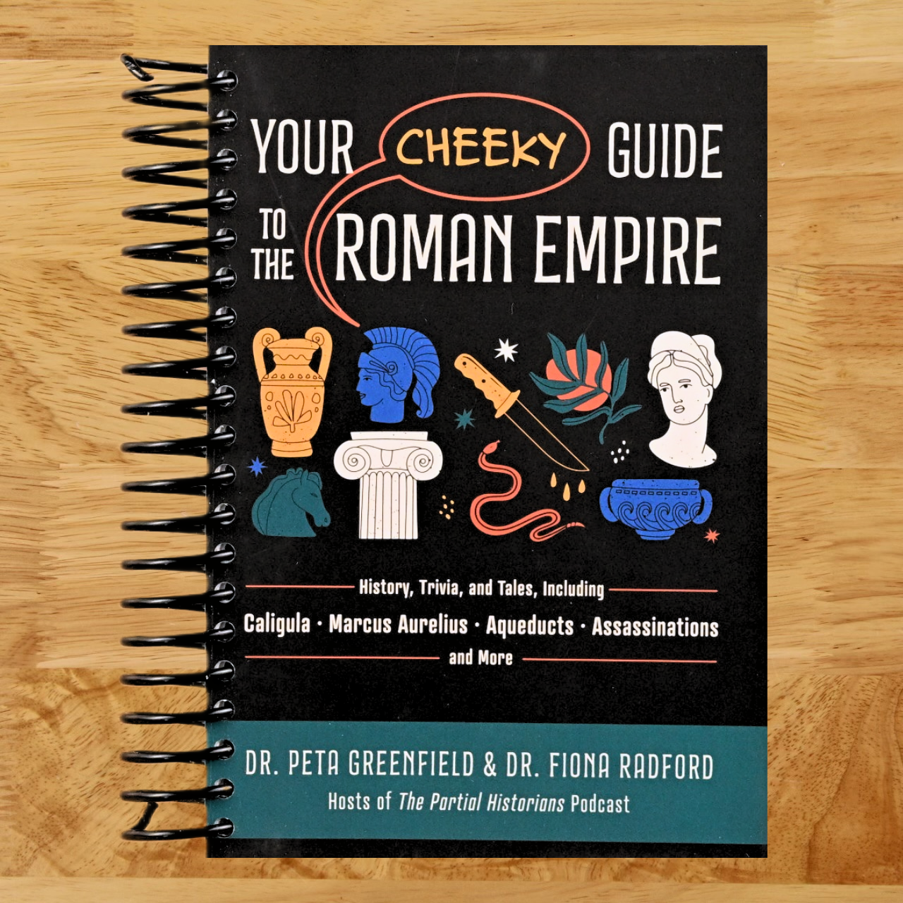 Your Cheeky Guide to the Roman Empire: History, Trivia, and Tales, Including Caligula, Marcus Aurelius, Aqueducts, Assassinations, and More! (Spiral bound) Happy Coil spiral bound book