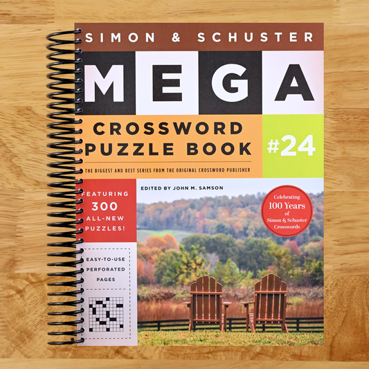 Simon & Schuster Mega Crossword Puzzle Book #24 (Spiral bound) Happy Coil spiral bound book