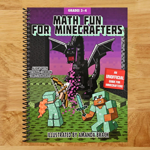 Math Fun for Minecrafters: Grades 3–4 (Spiral bound) Happy Coil spiral bound book